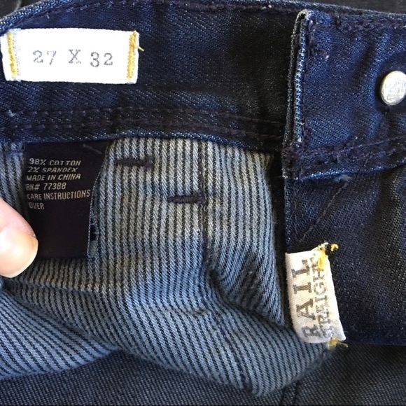 Madewell Rail Straight Dark Wash Jeans Size 27 - Picture 8 of 8